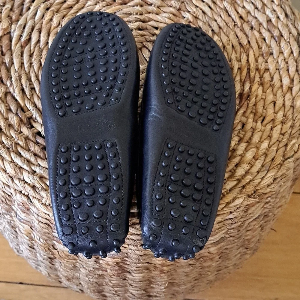 Tod's‎ Mens Gommino Black Leather Driving Penny Loafers 6.5/US7.5